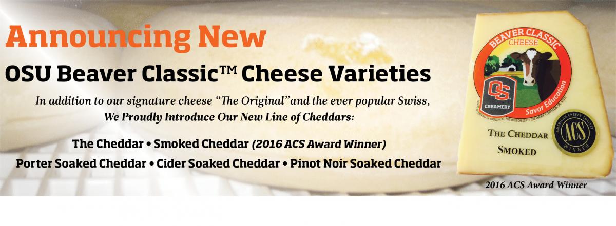 Announcement of new beaver classic cheddar varieties